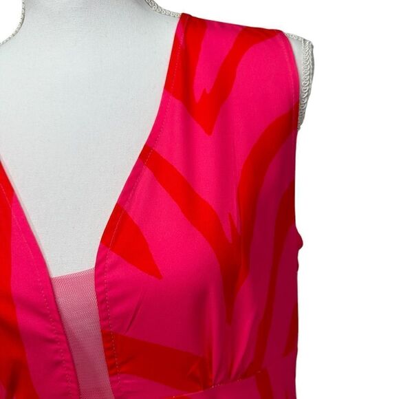 Women Sleeveless Printed Sundress Dress Womens Vacation Deep V Ball Gown Size M - Picture 4 of 11